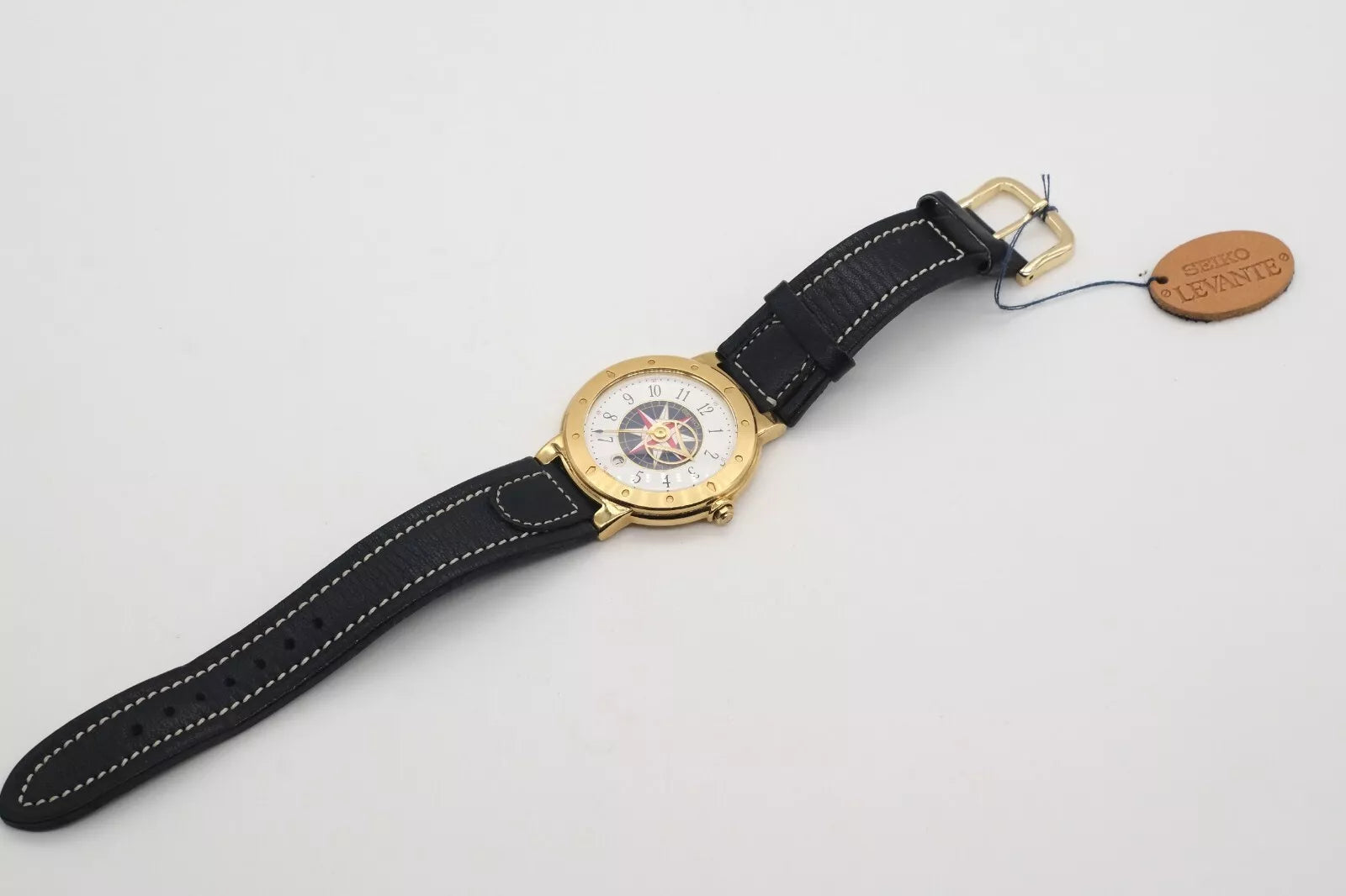 * MINT * Seiko Levante 5Y39-6A50 Quartz  Gold Tone WRISTWATCH