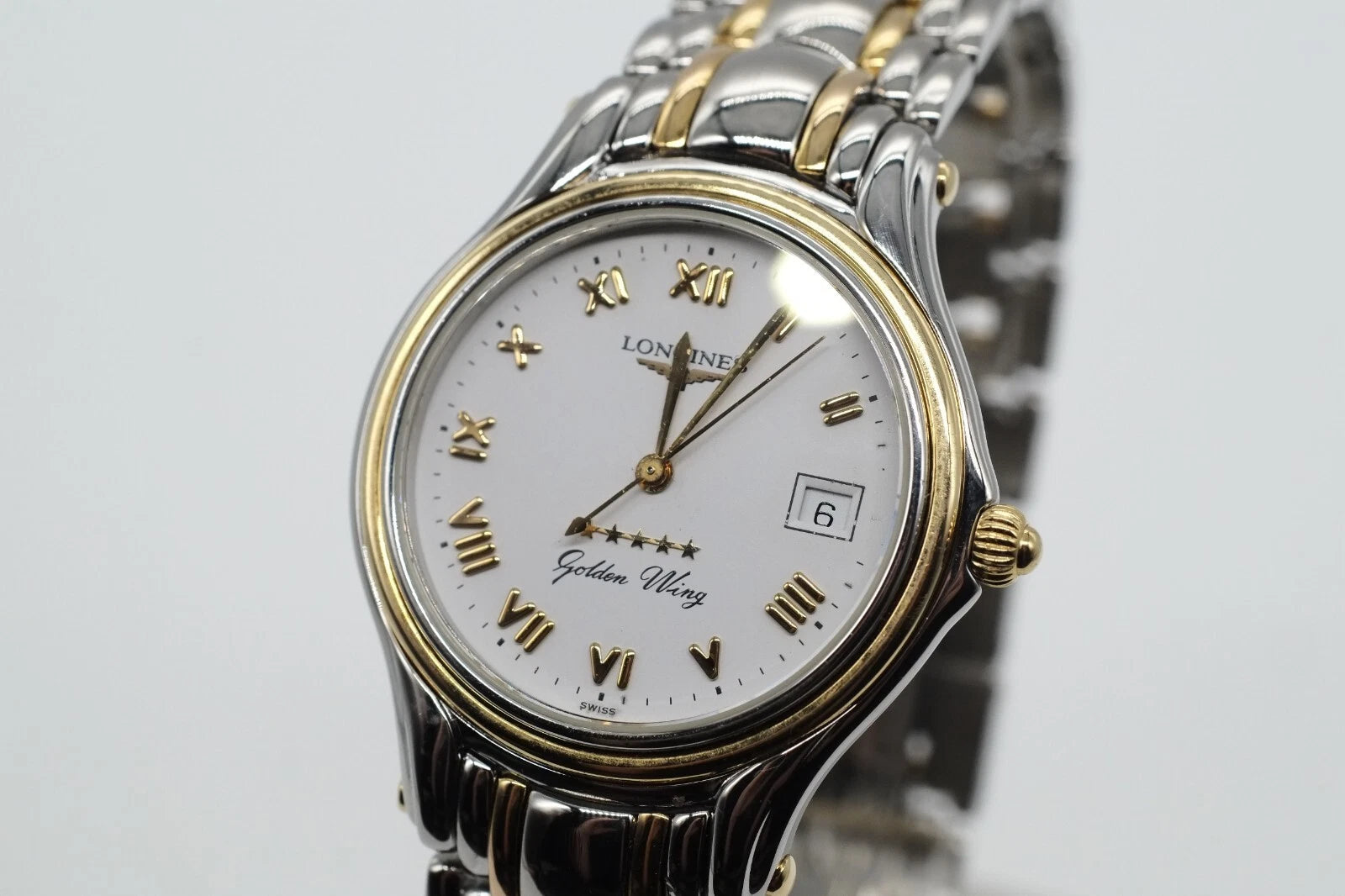 Serviced Longines Men's Golden Wing Quartz Wristwatch L3.606.5 * Warranty