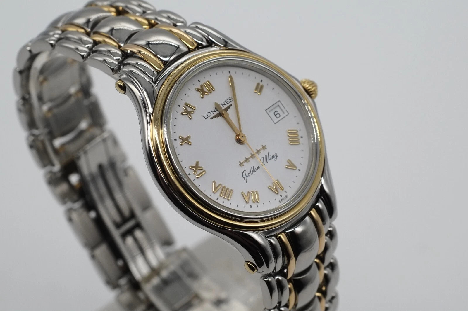 Serviced Longines Men's Golden Wing Quartz Wristwatch L3.606.5 * Warranty