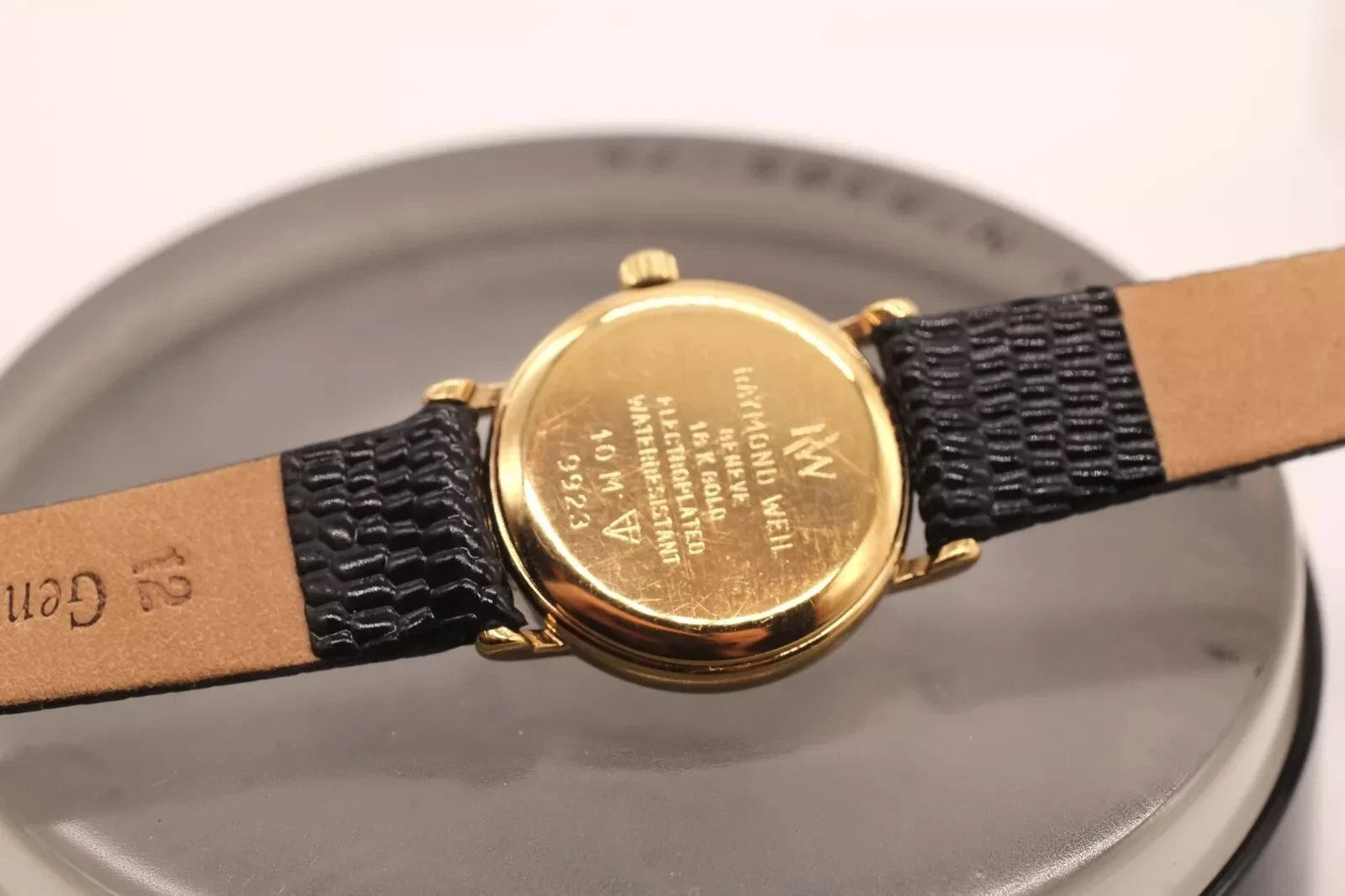 Raymond Weil Gold Tone 18k Gold Plated 9923 Newly Serviced * Warranty
