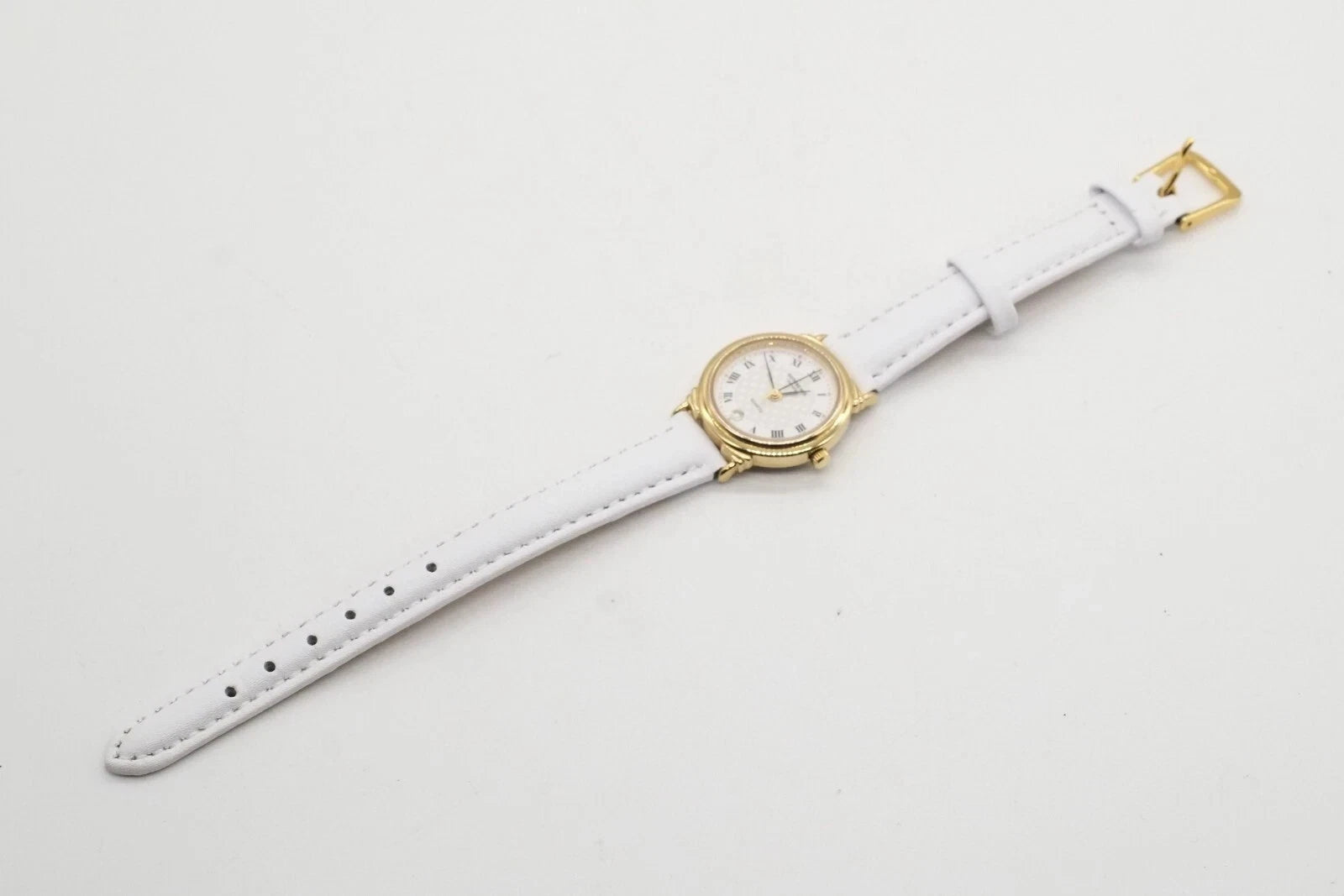Raymond Weil Vintage 5331 White Chequered Dial 18k Gold Plated 24mm * Warranty