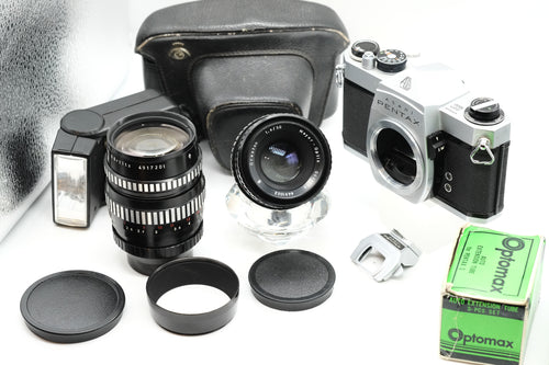 * VGC * PENTAX SPOTMATIC  SP1000 + Meyer-Optik Oreston 50/1.8 + Orestor 2.8/135