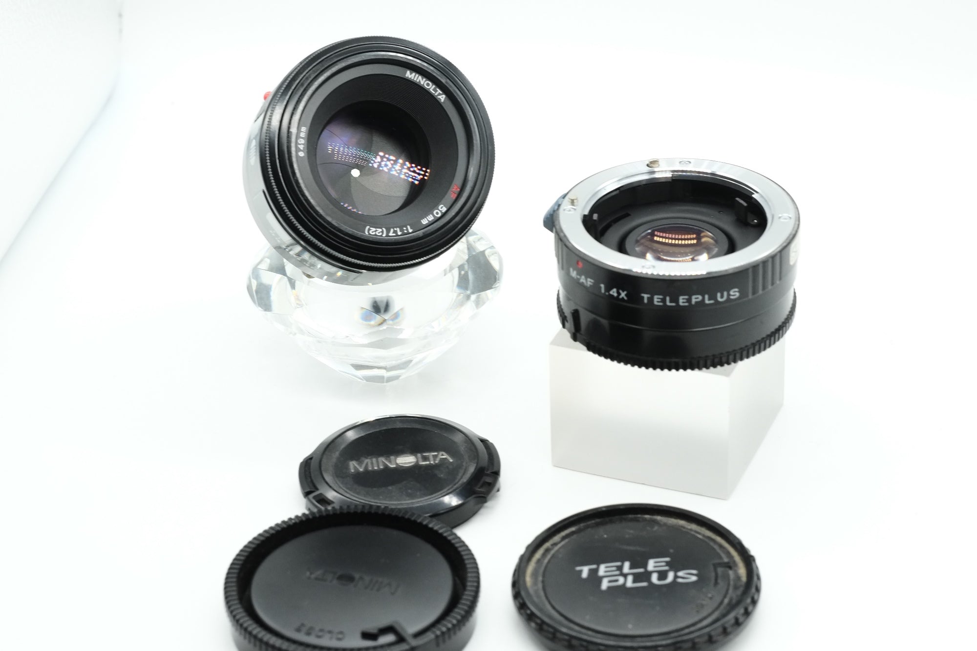 Minolta A 50mm 1.7 + Teleplus 1.4x Teleconverter M-AF Minolta/Sony Alpha Fit