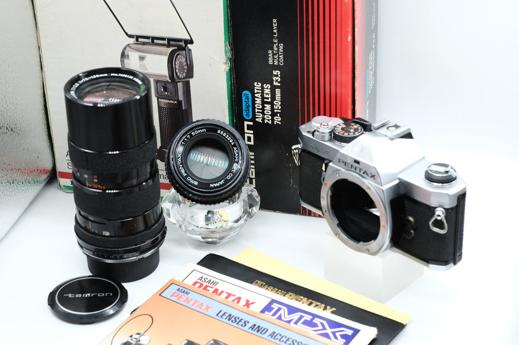 * VGC * PENTAX MX + PENTAX 50mm F/1.7 + Tamron 70-150mm f/3.5 *  New Light Seals