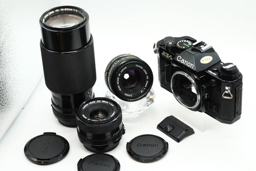 * VGC * Canon AE-1 PROGRAM + FD Canon 50mm F/1.8  28mm F/2.8 70-210 F/4