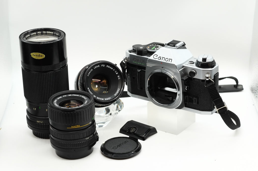 * VGC * Canon AE-1 PROGRAM + FD Canon 50mm 1.8 S.C. & CANON 35-70mm & 70-150mm
