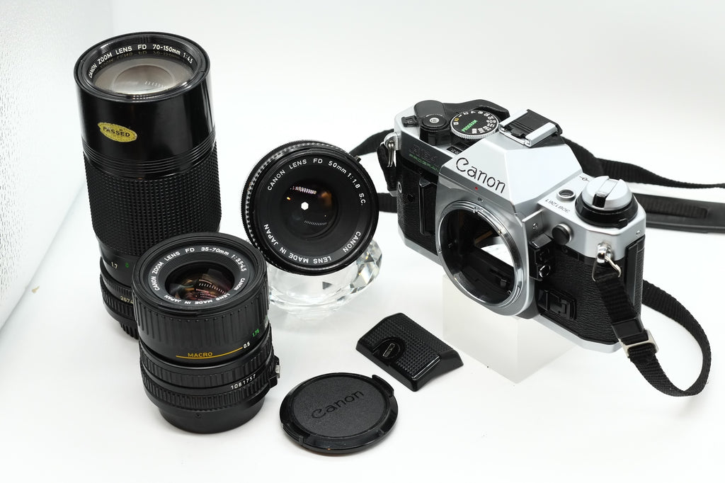 * VGC * Canon AE-1 PROGRAM + FD Canon 50mm 1.8 S.C. & CANON 35-70mm & 70-150mm