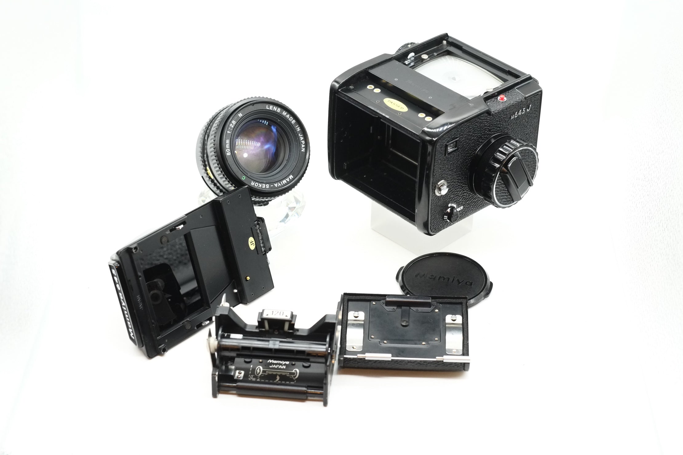 Excellent Mamiya M645J 120 Camera w/ 80mm f/2.8 Lens * New Light Seals