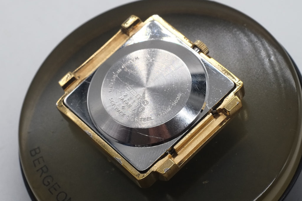 * VGC * SEIKO 6309-5030 Automatic 17J Day Date 36mm Gold Plated Square Watch