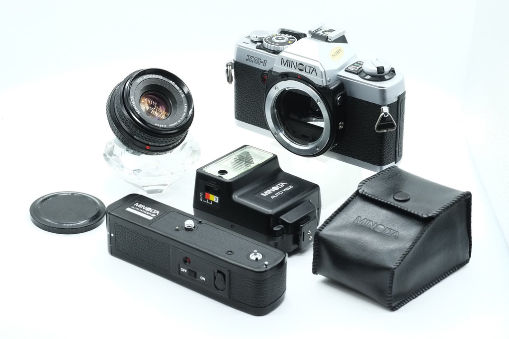 *** VERY GOOD *** MINOLTA XG-1 + MD ROKKOR 45mm + AUTO WINDER G