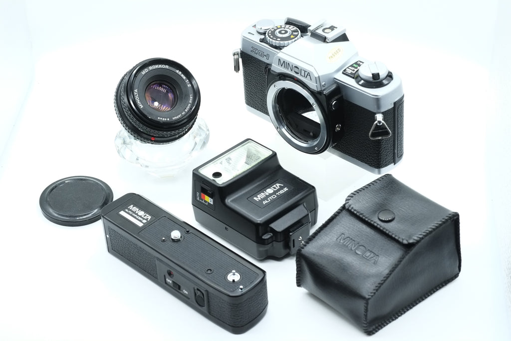 *** VERY GOOD *** MINOLTA XG-1 + MD ROKKOR 45mm + AUTO WINDER G
