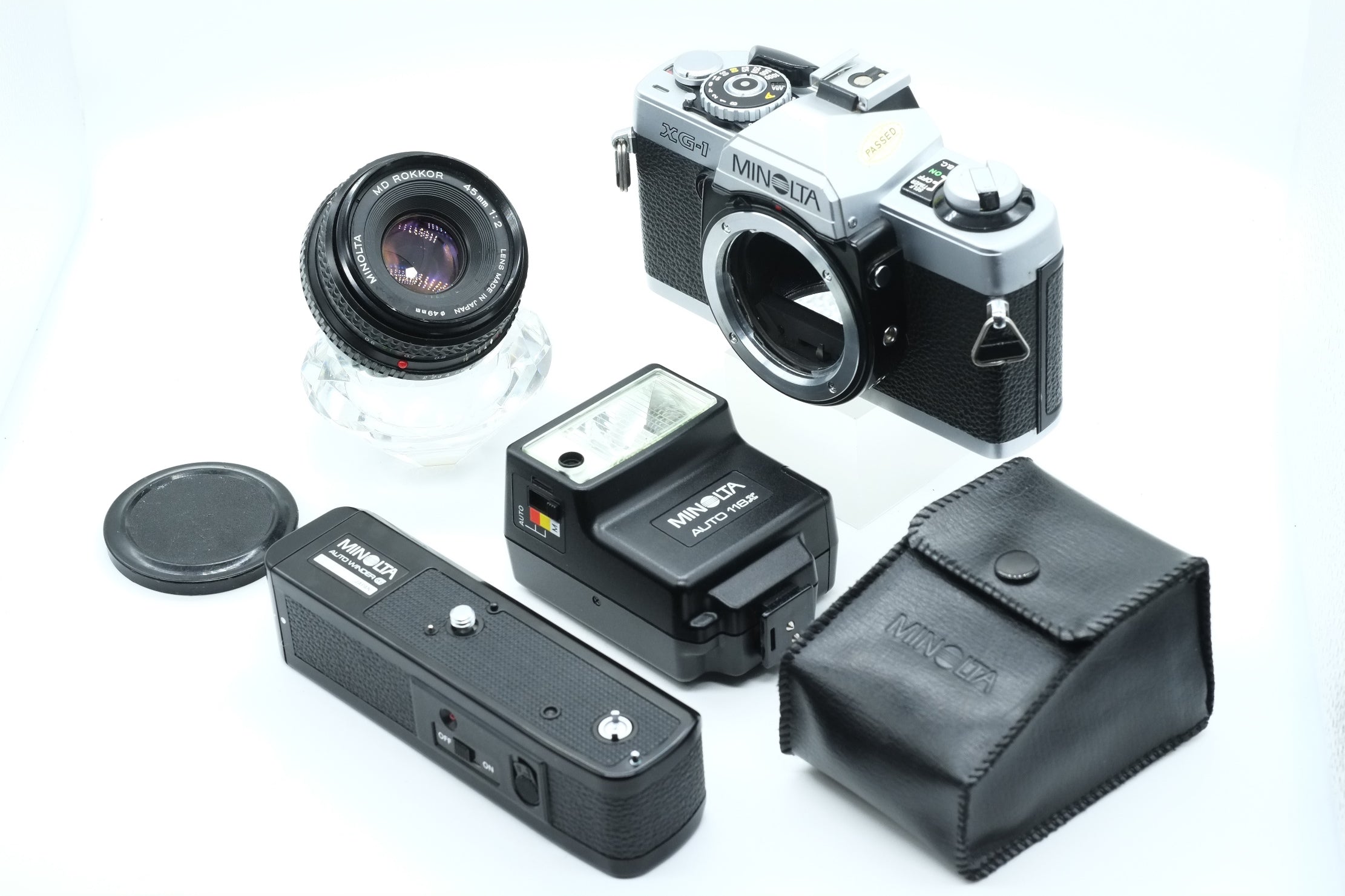 *** VERY GOOD *** MINOLTA XG-1 + MD ROKKOR 45mm + AUTO WINDER G