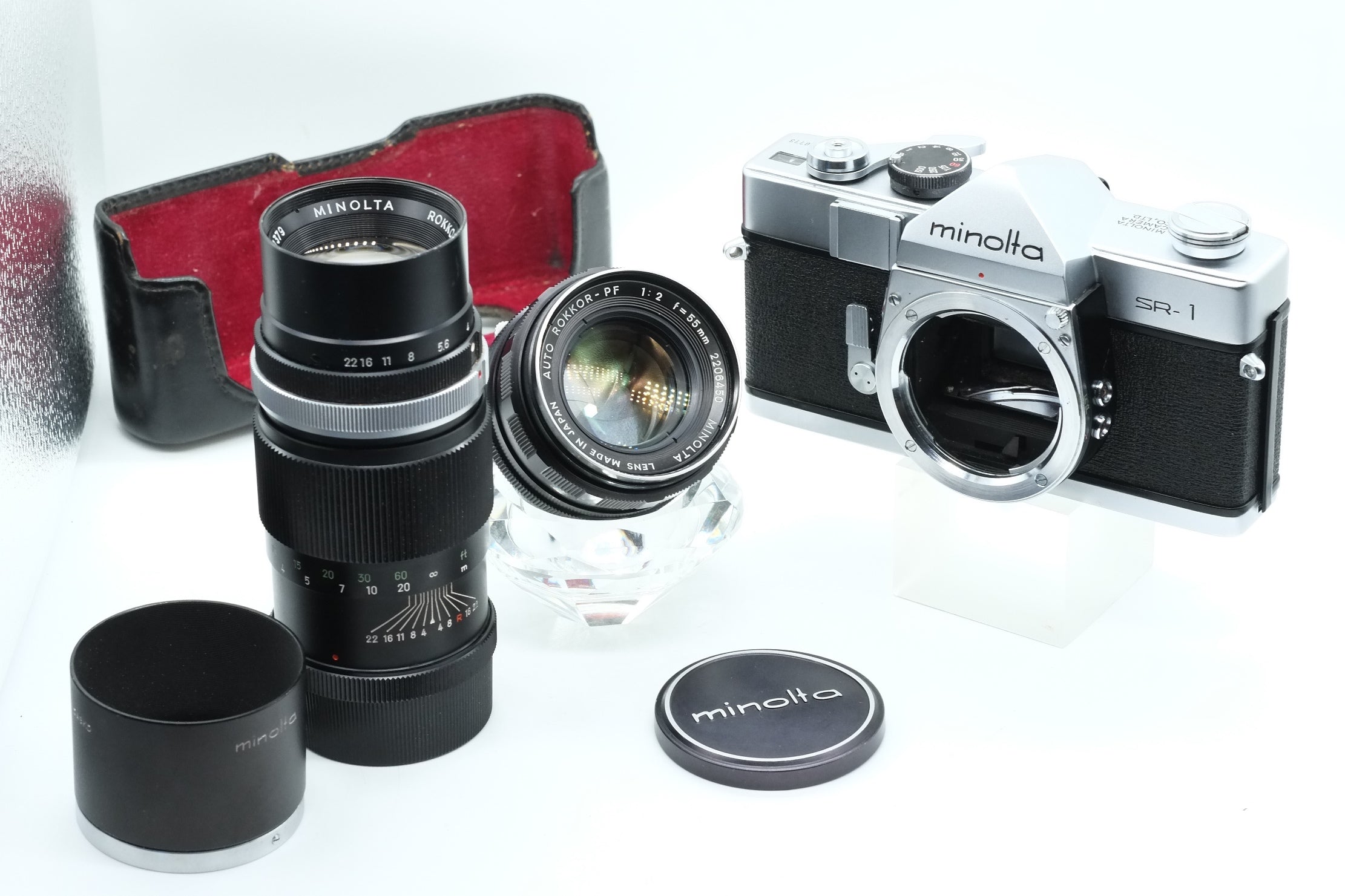 *** Mint *** MINOLTA SR-1 + AUTO ROKKOR-PF 55mm + ROKKOR-TC 135mm
