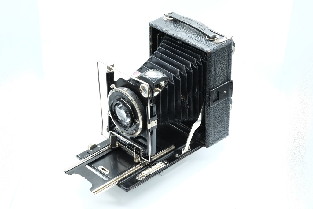 1920 Folding Camera by F.Deckel Munchen 9x12 Compur Laack Rathenow f=15cm 4.5