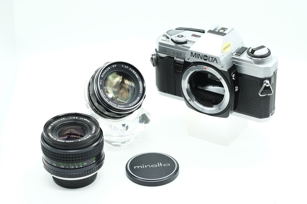 MINOLTA X-300 + MC ROKKOR-PF 55mm F1.7 + MC W.ROKKOR 28mm 3.5 * NEW LIGHT SEALS