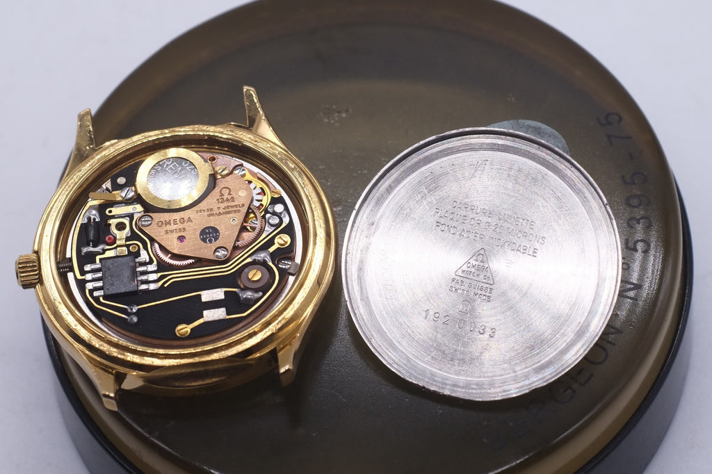 * VGC * 1979 Omega DeVille Quartz 192.0033 Cal 1342 * Gold  Plated
