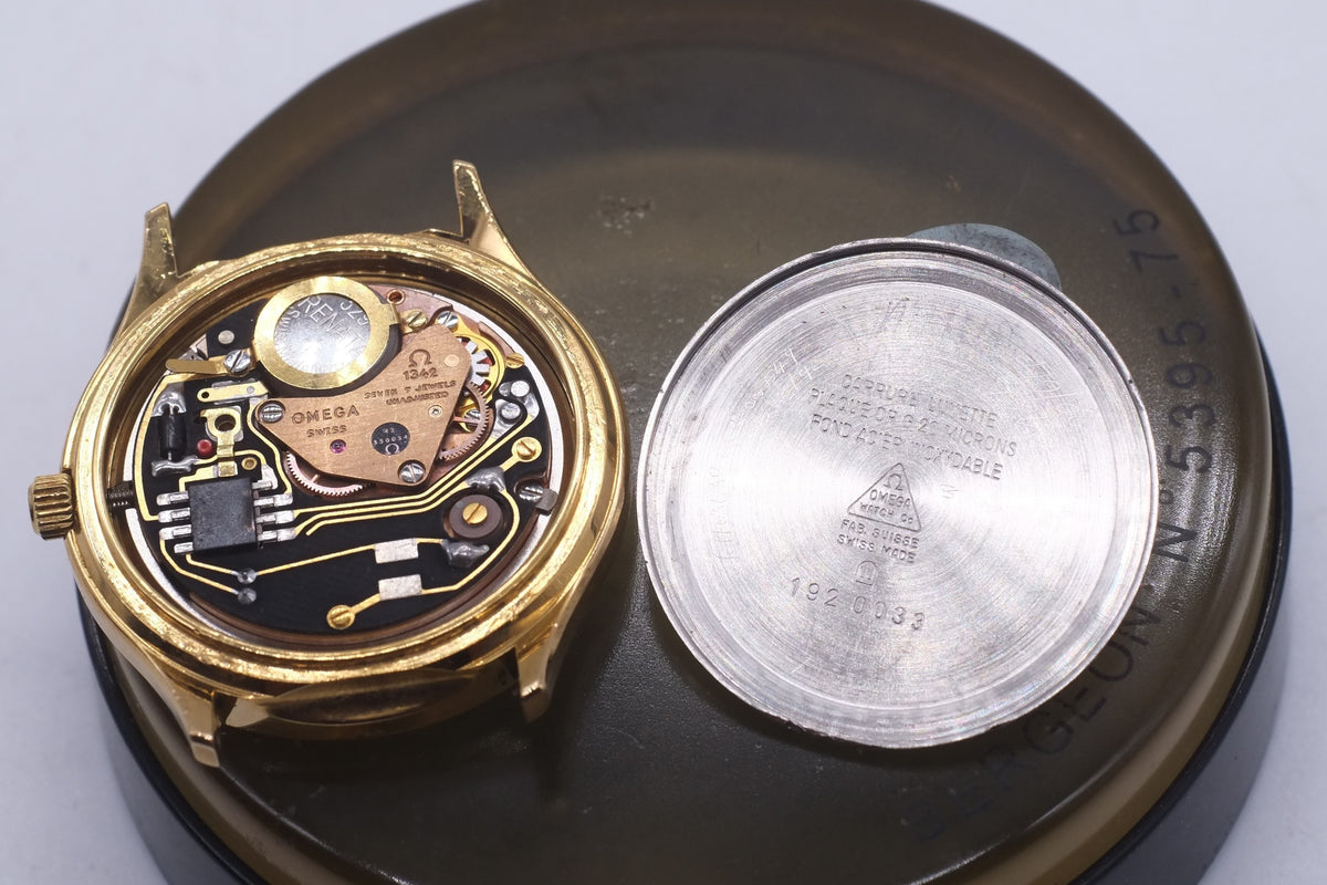 * VGC * 1979 Omega DeVille Quartz 192.0033 Cal 1342 * Gold  Plated