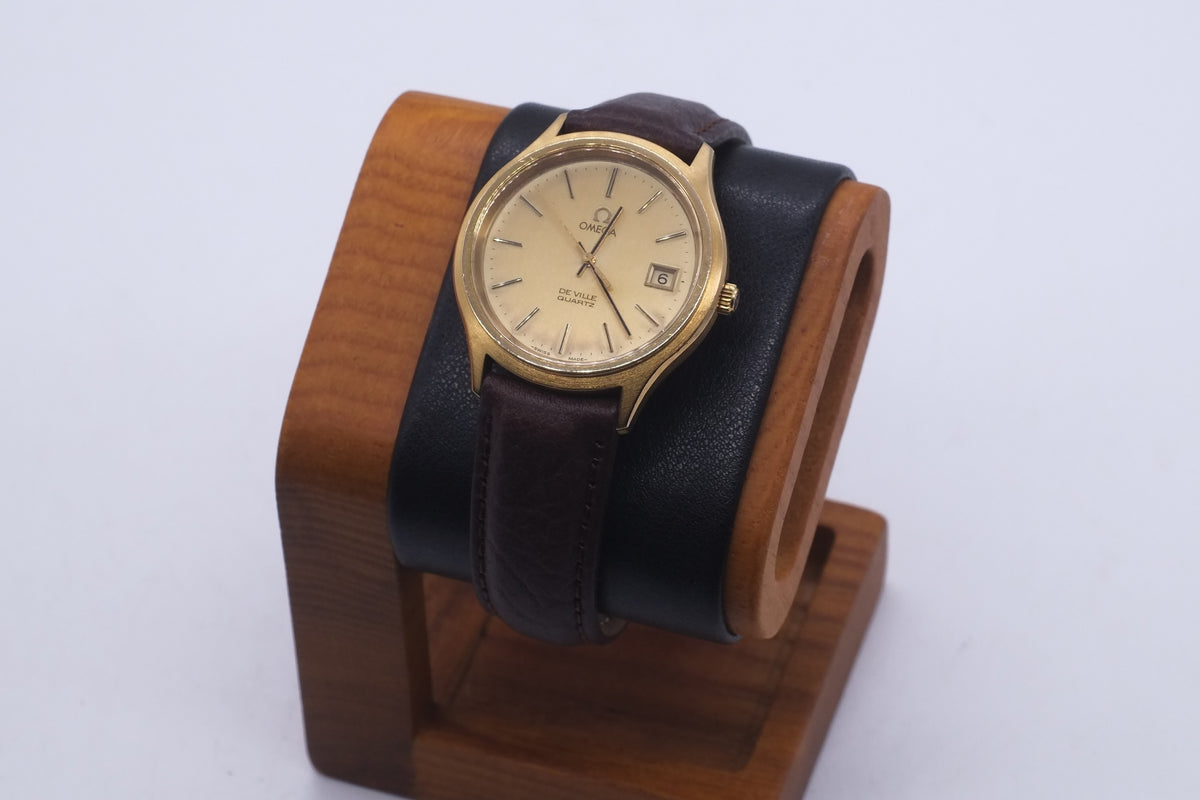 * VGC * 1979 Omega DeVille Quartz 192.0033 Cal 1342 * Gold  Plated