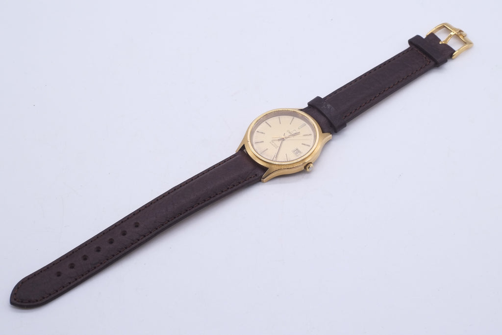 * VGC * 1979 Omega DeVille Quartz 192.0033 Cal 1342 * Gold  Plated