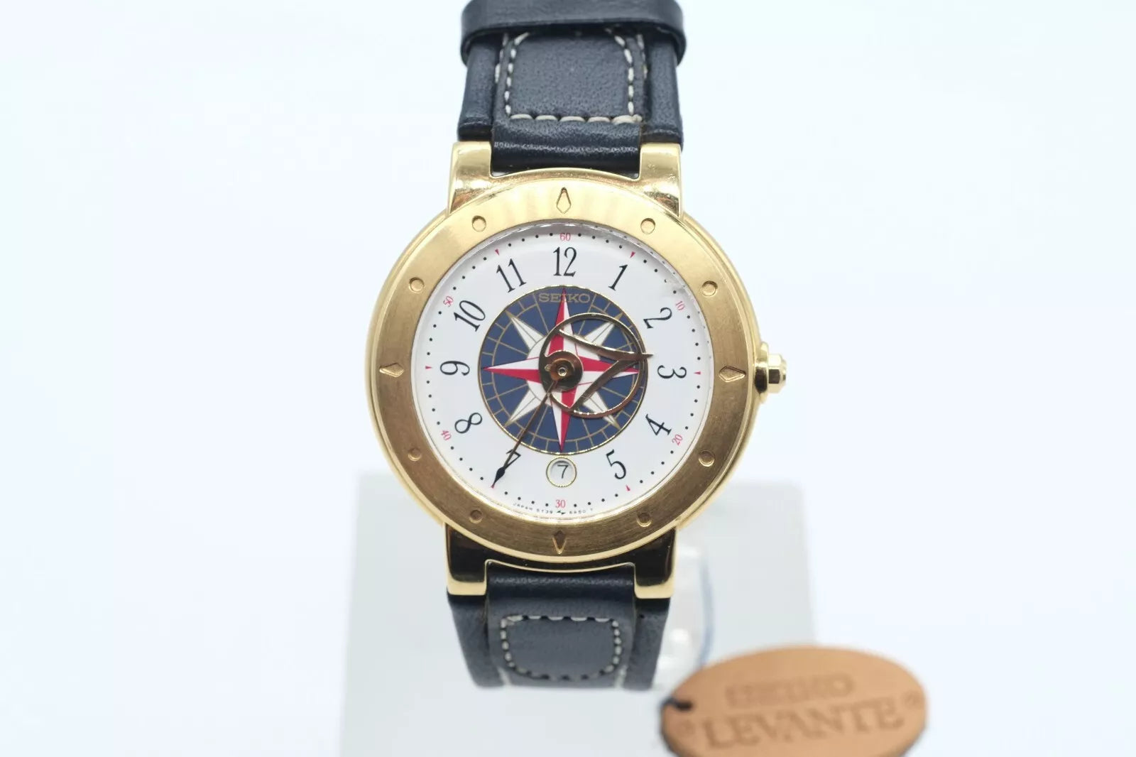 * MINT * Seiko Levante 5Y39-6A50 Quartz  Gold Tone WRISTWATCH
