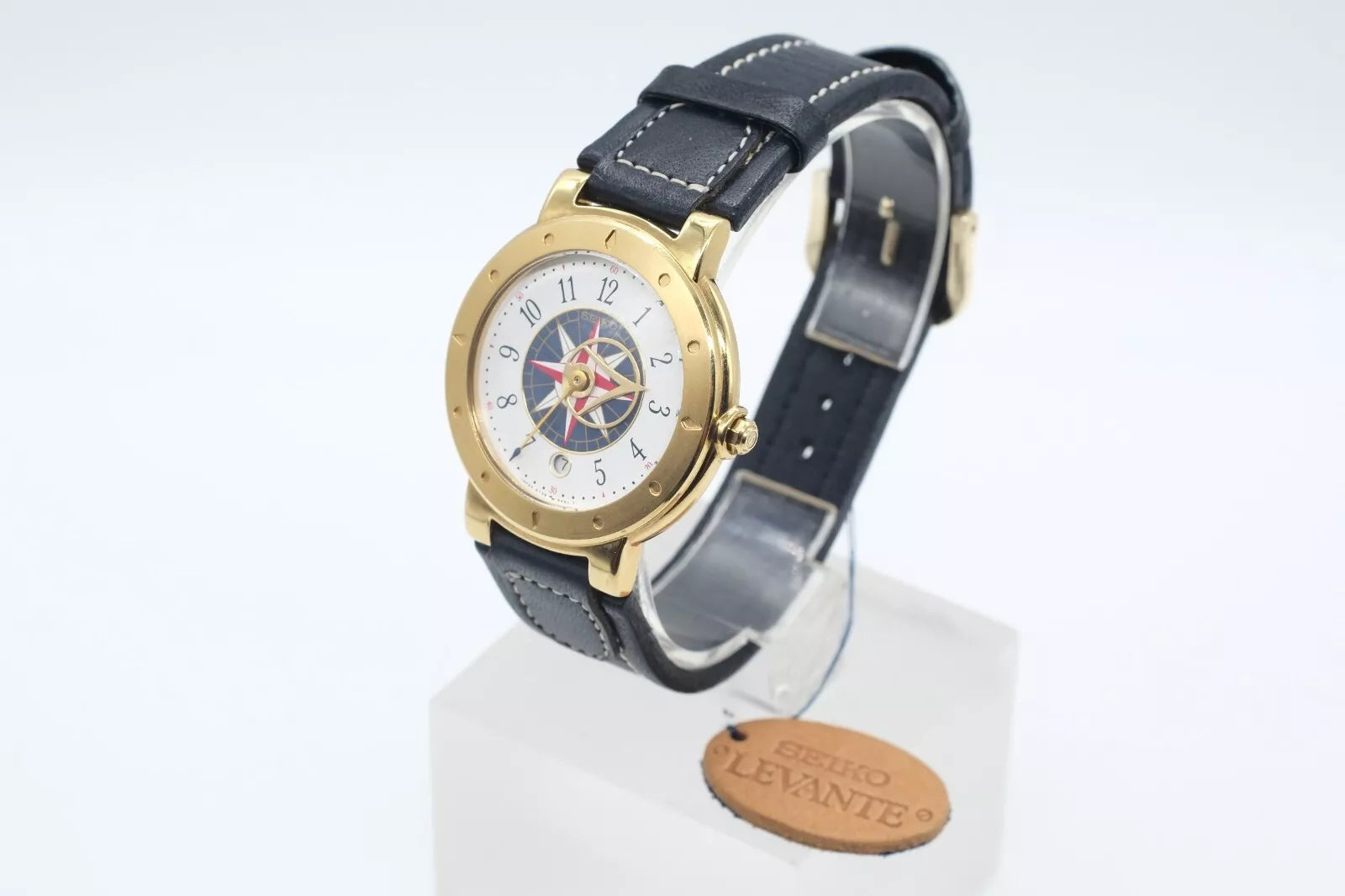 * MINT * Seiko Levante 5Y39-6A50 Quartz  Gold Tone WRISTWATCH