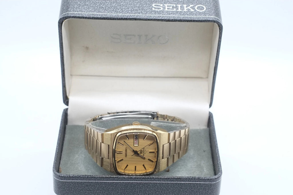 * VGC * Mens Seiko SQ 4633-5019 Gold Tone WRISTWATCH