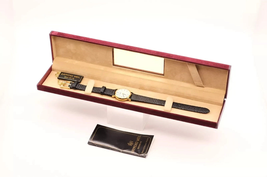 Raymond Weil Gold Tone 18k Gold Plated 9923 Newly Serviced * Warranty