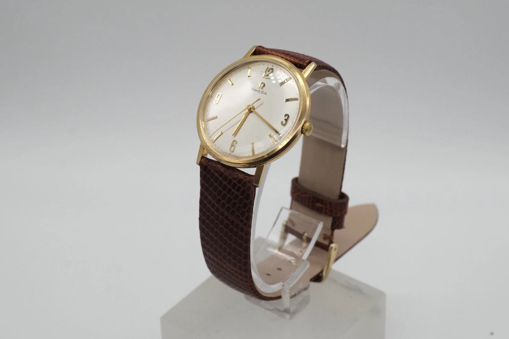 Serviced Vintage 1964 Omega Ref 131.015 Hand Wind Cal 600 * Gold Plated