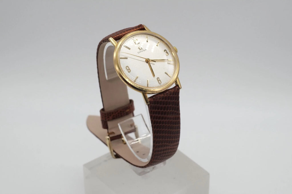 Serviced Vintage 1964 Omega Ref 131.015 Hand Wind Cal 600 * Gold Plated