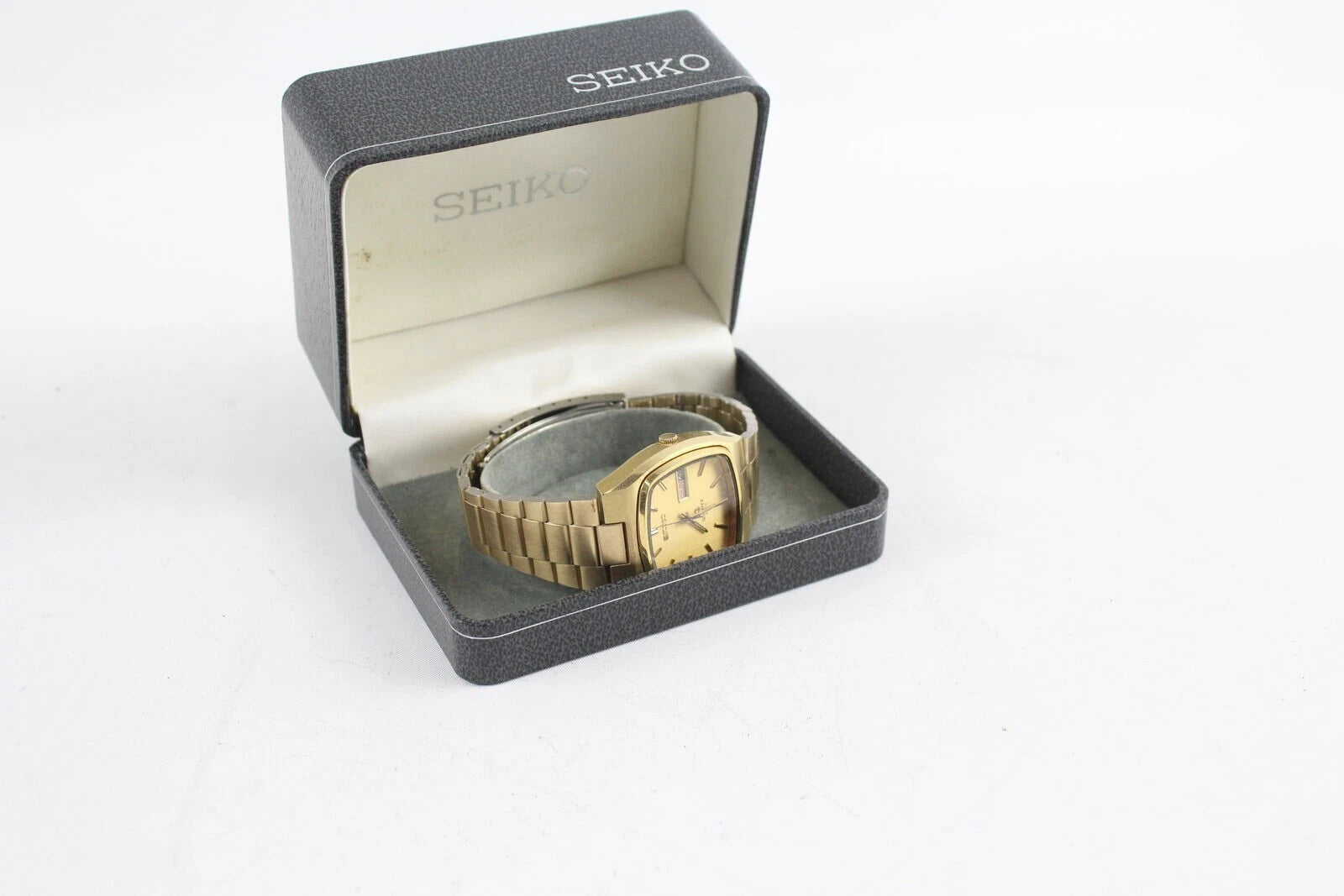 * VGC * Mens Seiko SQ 4633-5019 Gold Tone WRISTWATCH