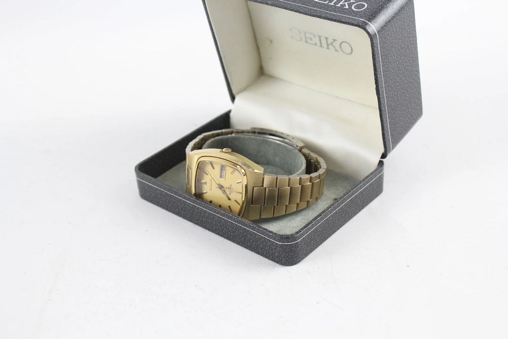 * VGC * Mens Seiko SQ 4633-5019 Gold Tone WRISTWATCH